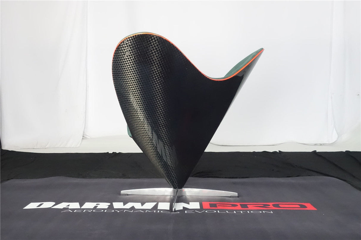 DARWINPRO CARBON FIBER HEART-SHAPED BRITISH GREEN ALCANTARA LOUNGE CHAIR