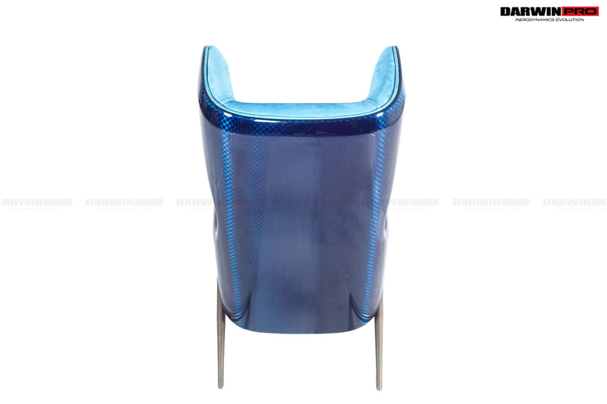 DARWINPRO CARBON FIBER LUNAR BLUE SUEDE LOUNGE CHAIR