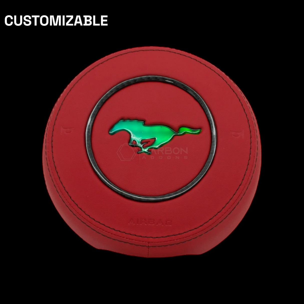 2015-2023 Mustang Custom Airbag Housing Cover with RGB LED Emblem