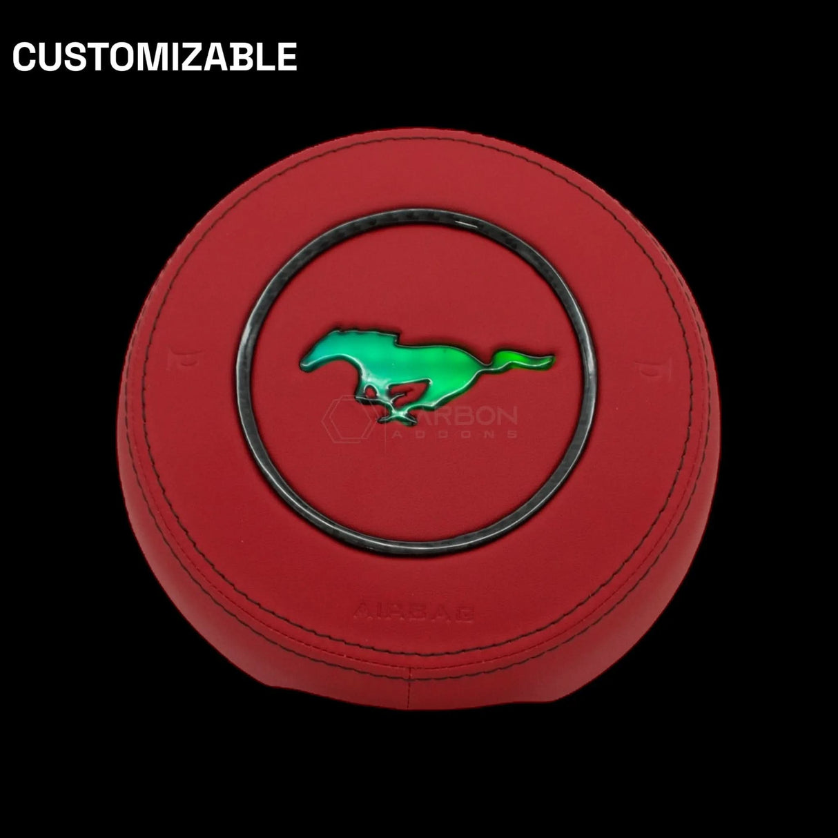 2015-2023 Mustang Custom Airbag Housing Cover with RGB LED Emblem