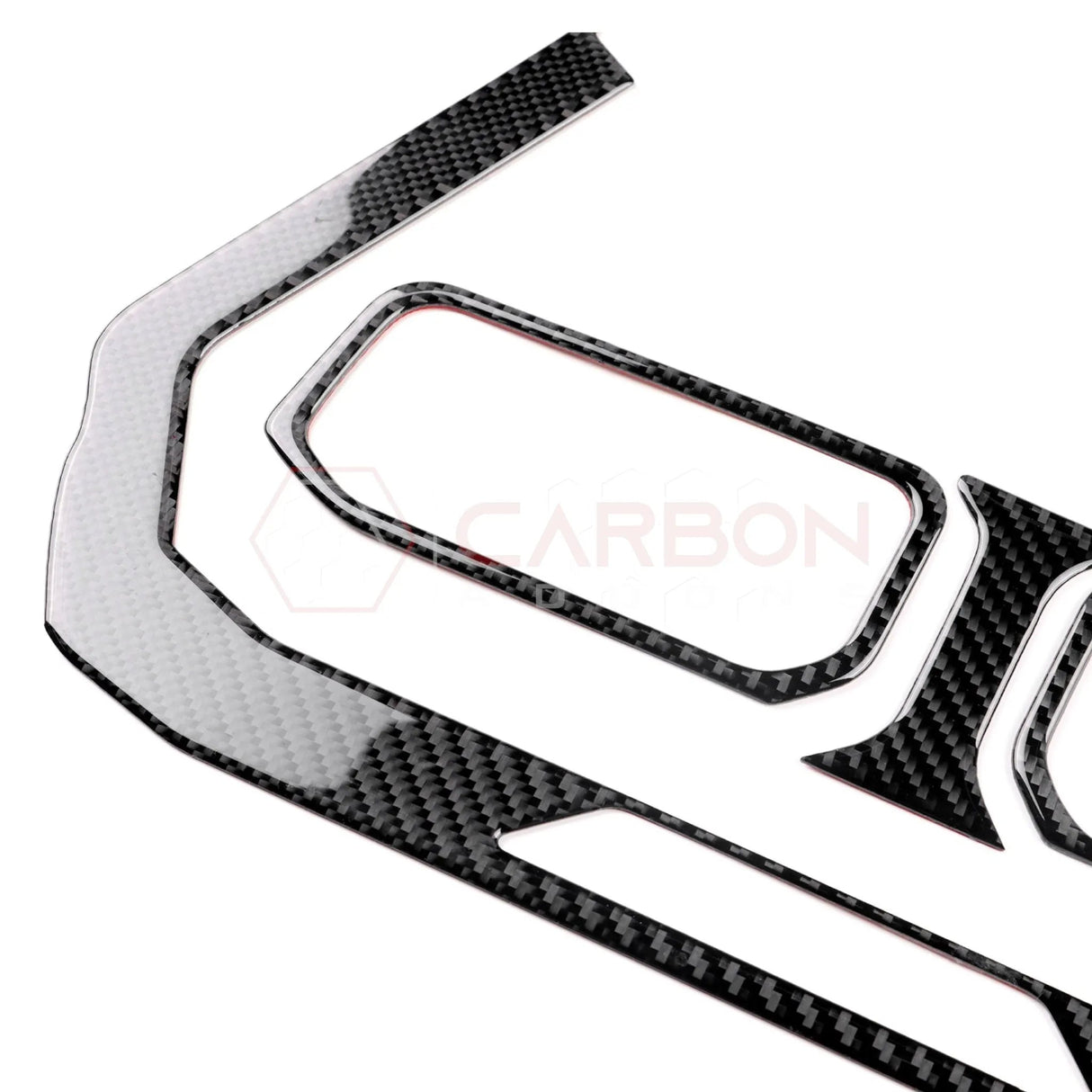 2024+ S650 Mustang Real Carbon Fiber Dash Center AC Vents Trim Overlays