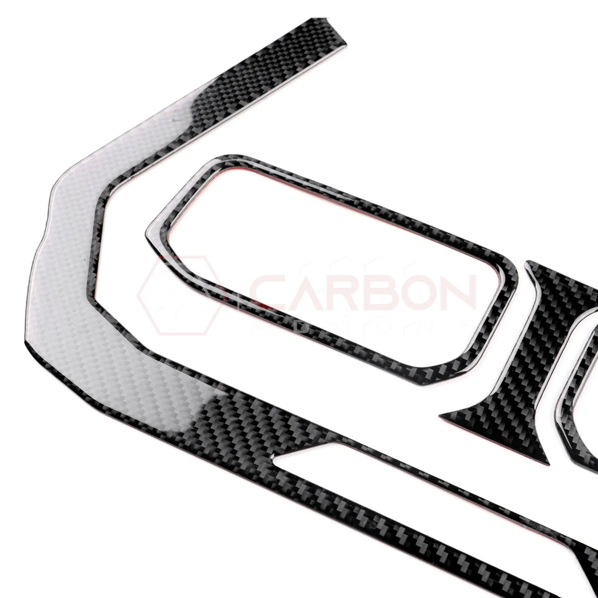 2024+ S650 Mustang Real Carbon Fiber Dash Center AC Vents Trim Overlays
