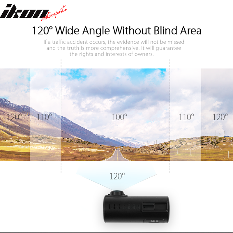 Dash Cam Mini A110 720P 120°Car Video Recorder Night Vision G-Sensor