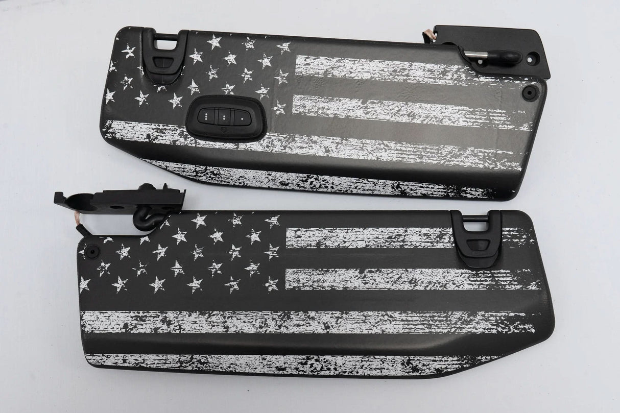 Freedom Series Sun Visor Overlays (Printed Series) - 2018+ Jeep Wrangler JL / Jeep Gladiator JT