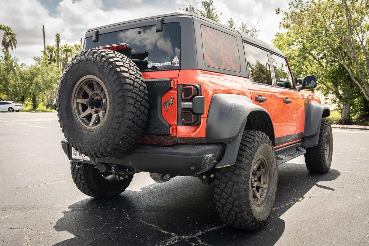 Safari Topo Middle Tailgate Overlays - 2021+ Bronco