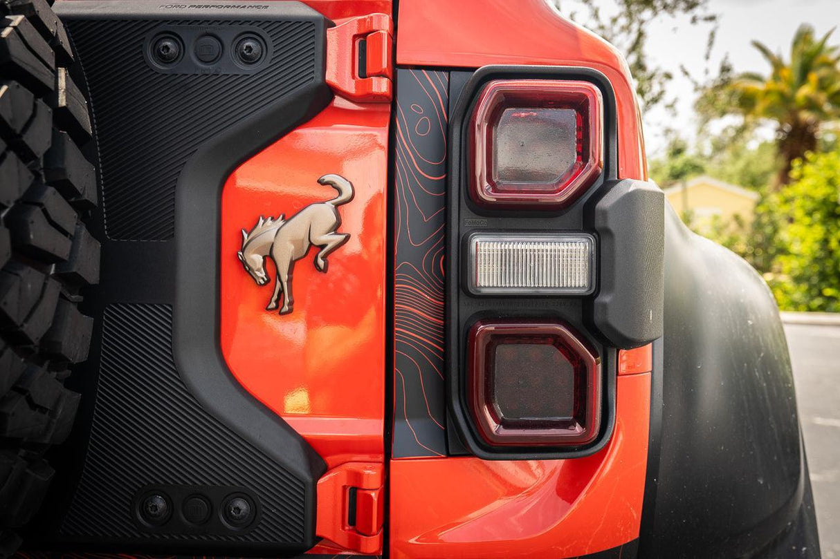 Safari Topo Middle Tailgate Overlays - 2021+ Bronco