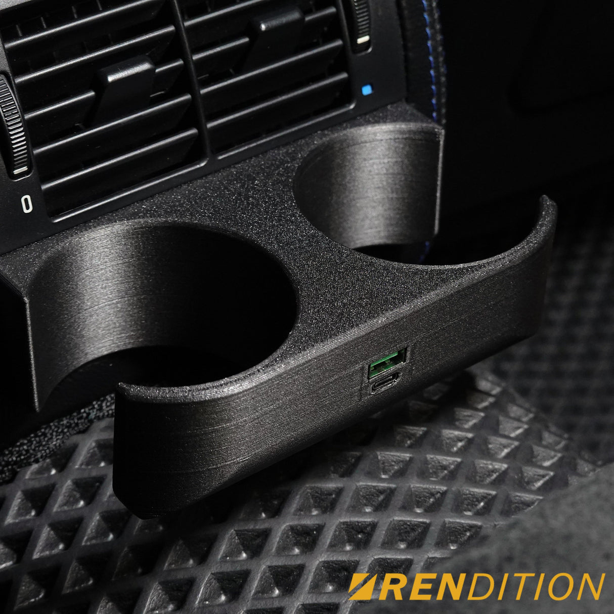 BMW E39 REAR CUP HOLDER USB CHARGER V1.8 - K2 Industries