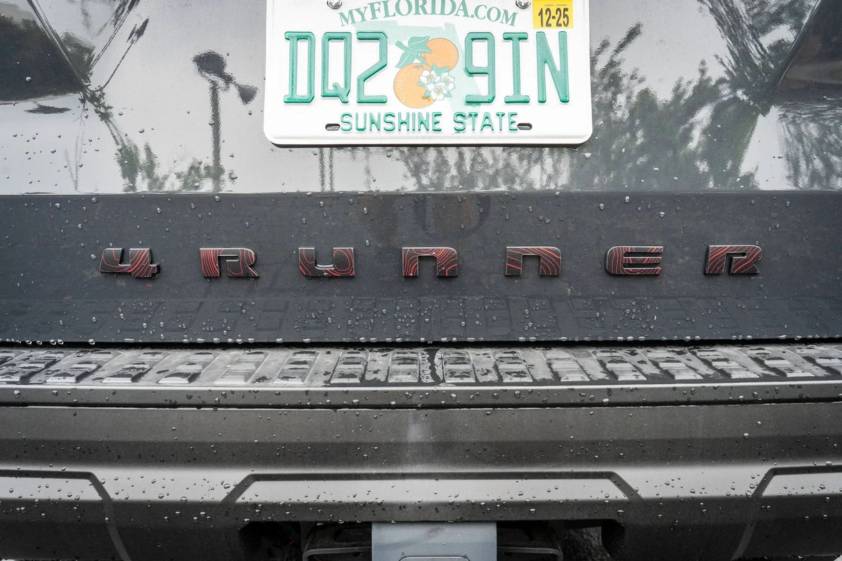 4RUNNER Topographic Rear Liftgate Emblem Overlays - 2025+ 4Runner