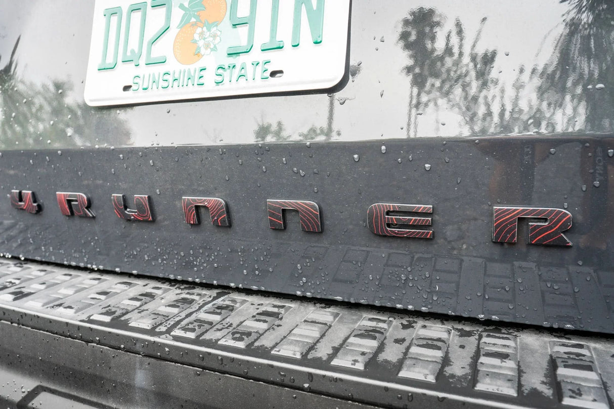 4RUNNER Topographic Rear Liftgate Emblem Overlays - 2025+ 4Runner