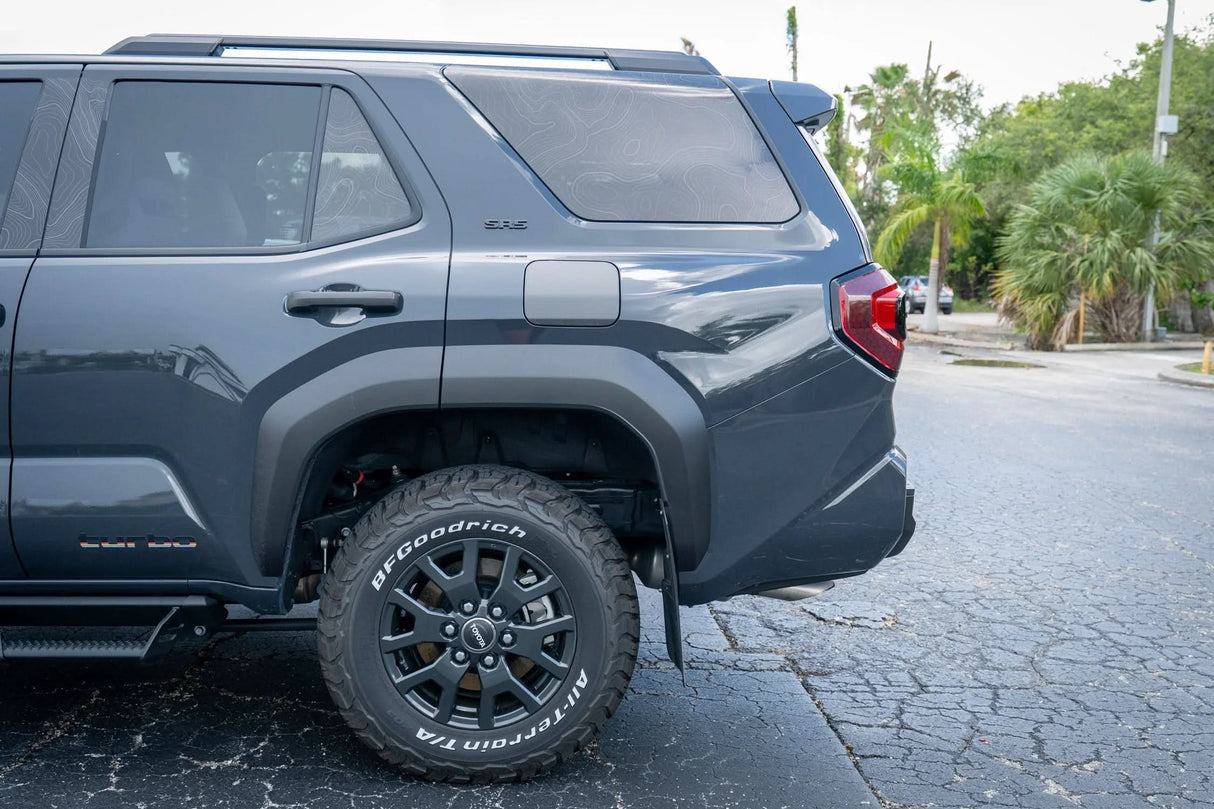 Topographic Rear Window Map Overlays V3 (Perforated) - 2025+ 4Runner