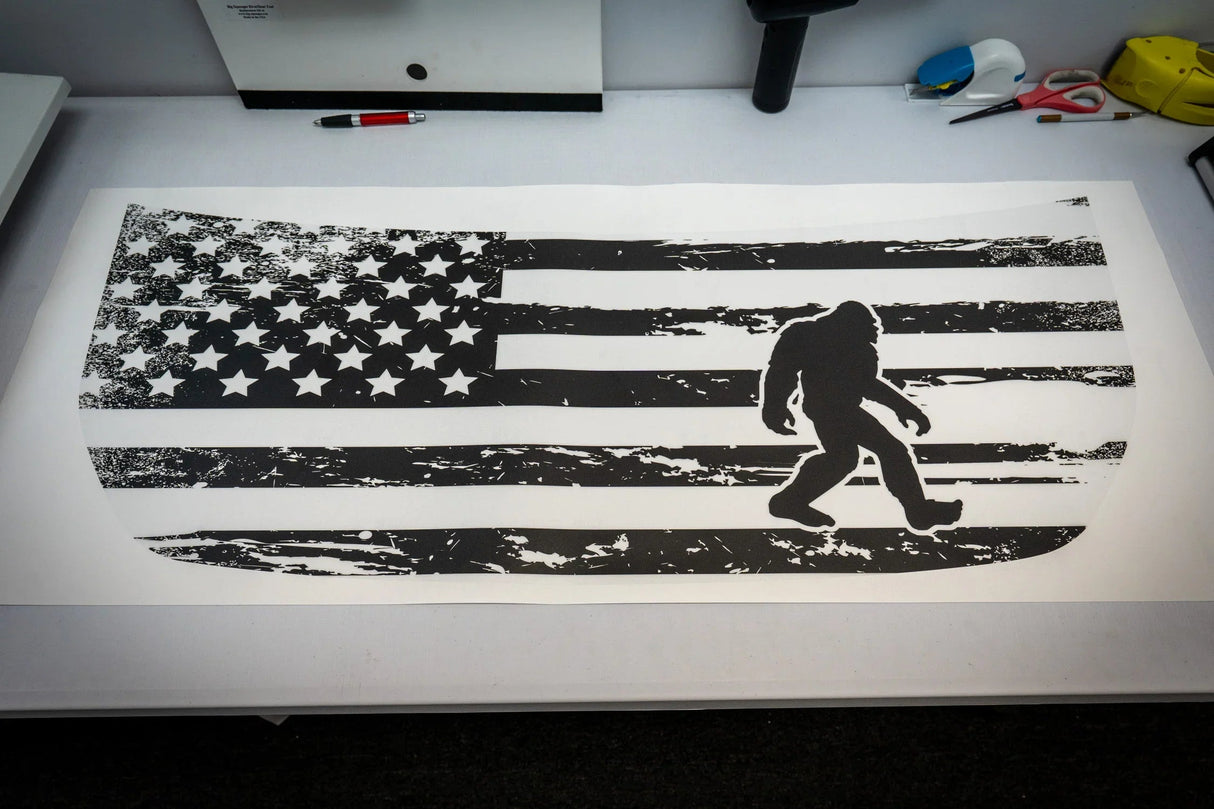 Stealth Clear American Flag Hood Overlay - 2021+ Bronco