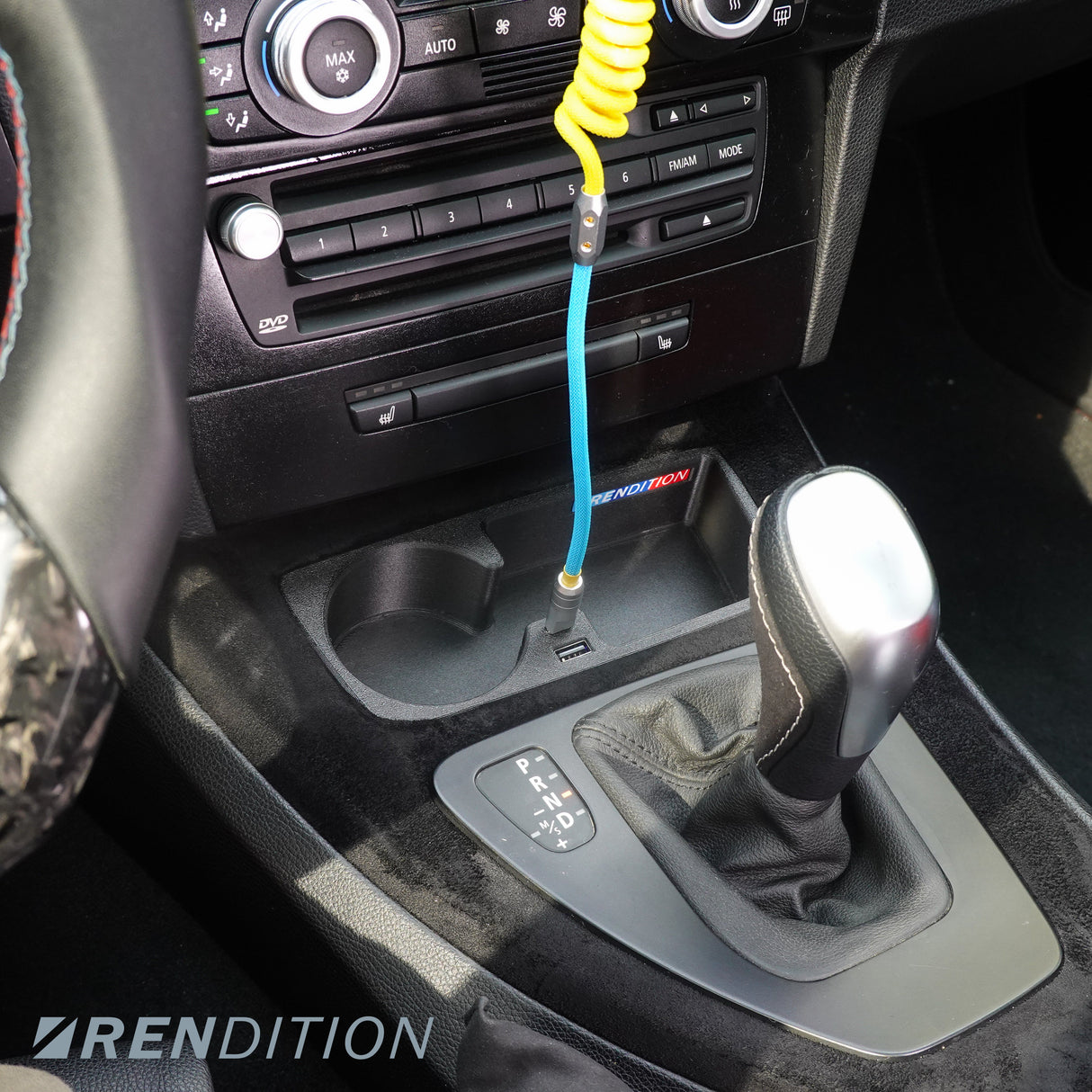 BMW E9X FRONT CUPHOLDER + USB (E90 E91 E92 E93) - K2 Industries