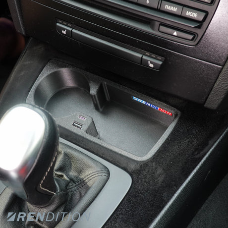BMW E9X FRONT CUPHOLDER + USB (E90 E91 E92 E93) - K2 Industries