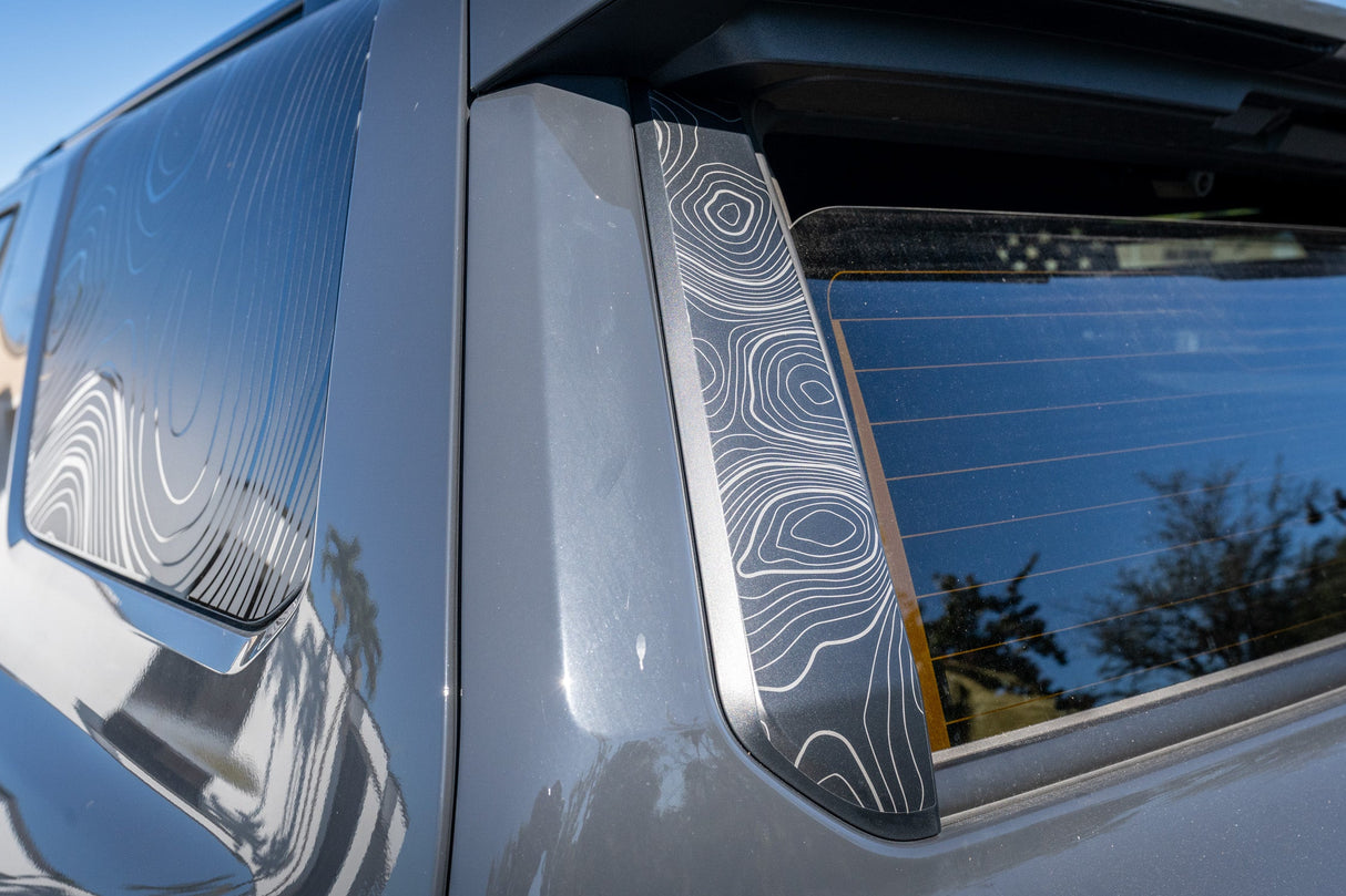 Topographic Sliding Rear Window Trim Overlays - 2025+ 4Runner