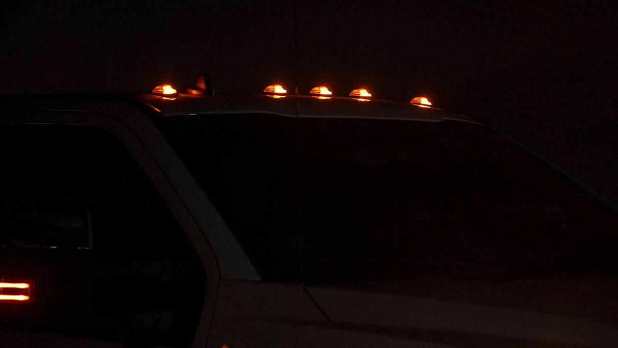 OLM Cab Light Replacement Set (Smoke Lens/Amber Light) - 2017-2022 Ford Super Duty F250/F350