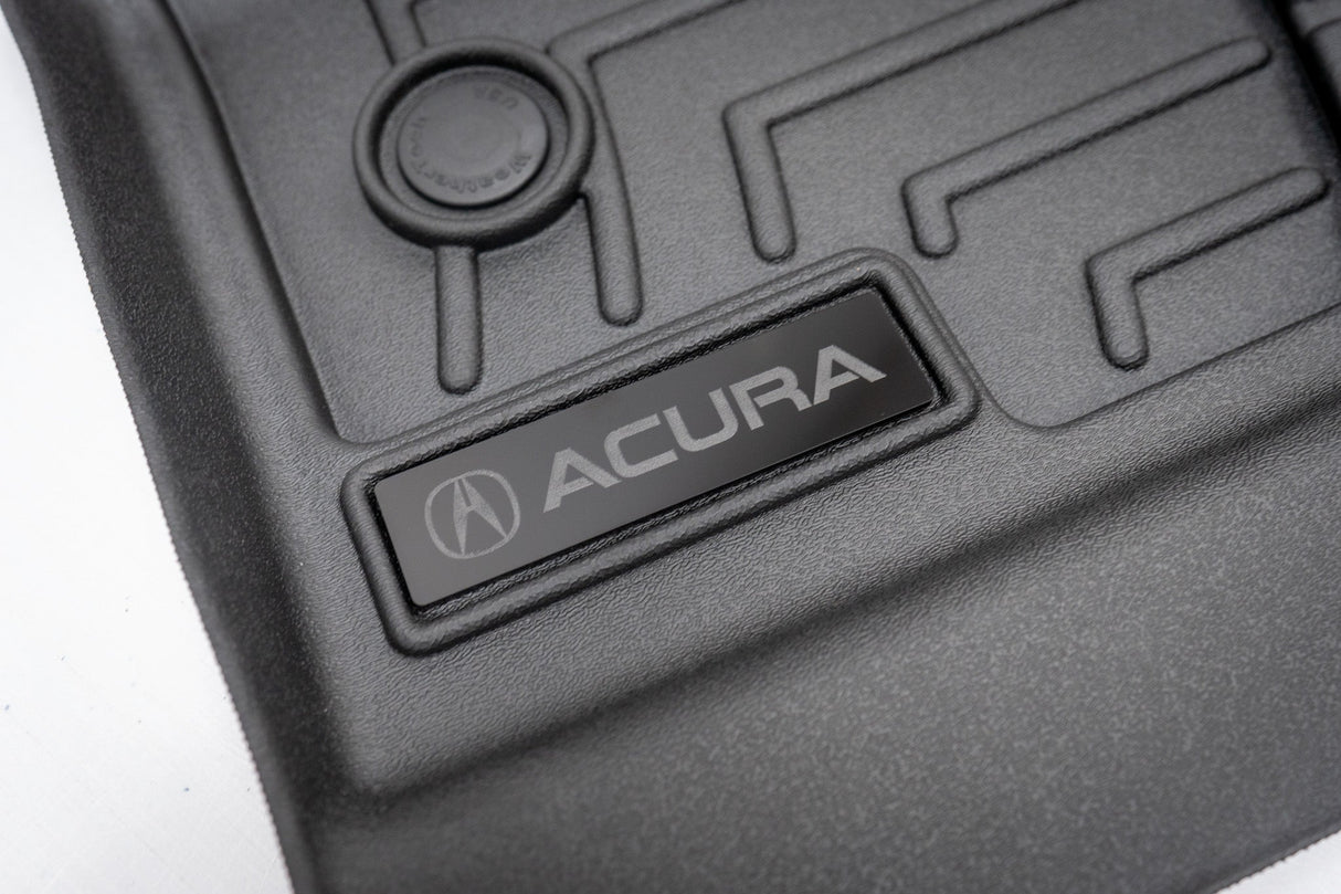 Etched Gloss Black Acura Emblem Inserts for WeatherTech Floor Mats