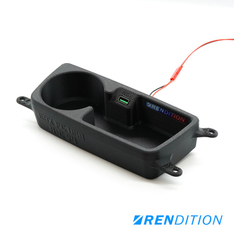 BMW E9X FRONT CUPHOLDER + USB (E90 E91 E92 E93) - K2 Industries