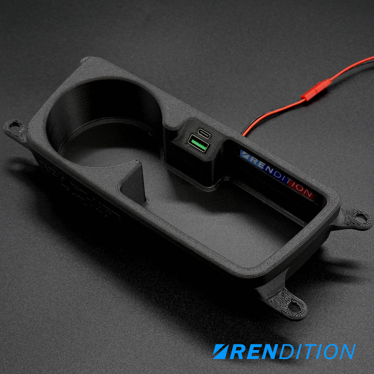 BMW E9X FRONT CUPHOLDER + USB (E90 E91 E92 E93) - K2 Industries