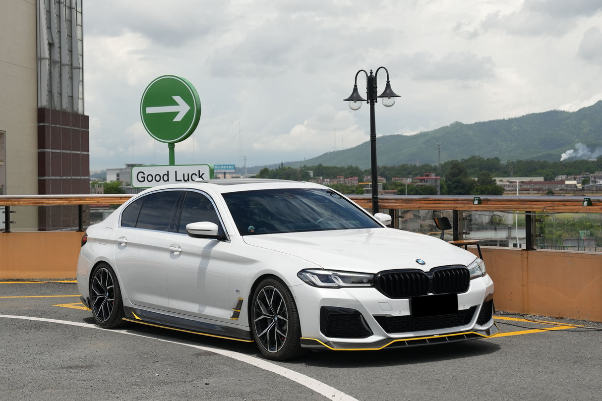 2020-2023 BMW 5 Series G30 G38 M-tech AD Style Dry Carbon Fiber Front Lip