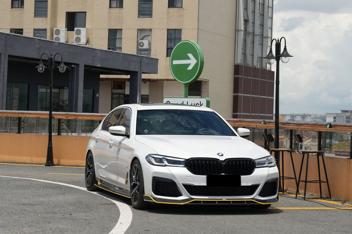 2020-2023 BMW 5 Series G30 G38 M-tech AD Style Dry Carbon Fiber Front Lip