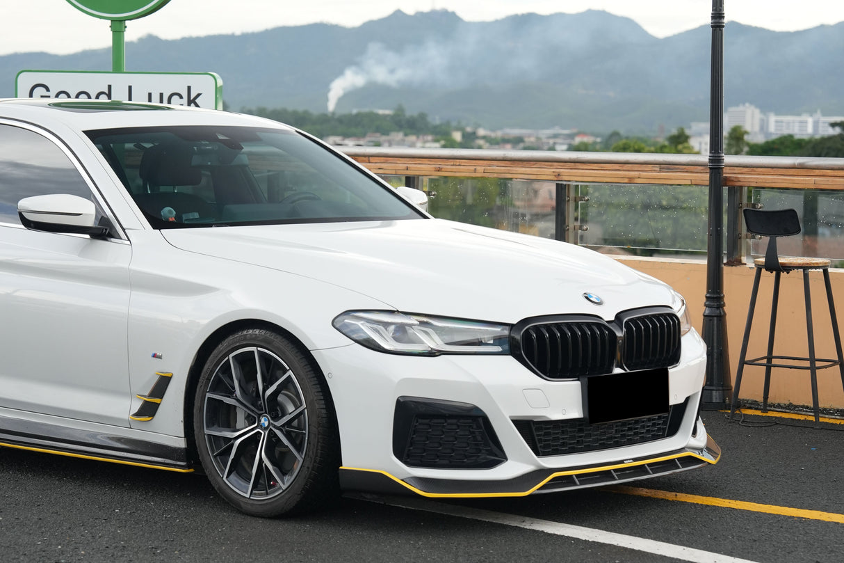 2020-2023 BMW 5 Series G30 G38 M-tech AD Style Dry Carbon Fiber Front Lip