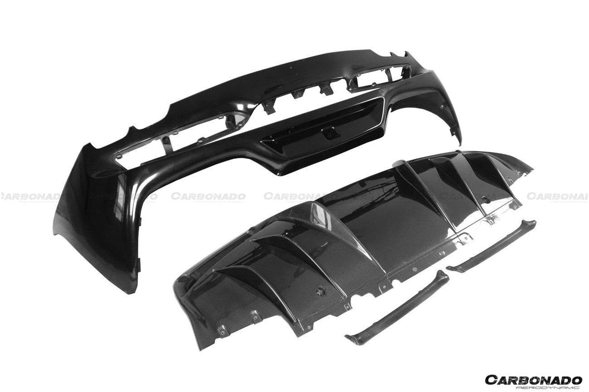 2022-UP Ferrari 296 GTB And GTS OE Style Carbon Fiber Rear Bumper With Diffuser
