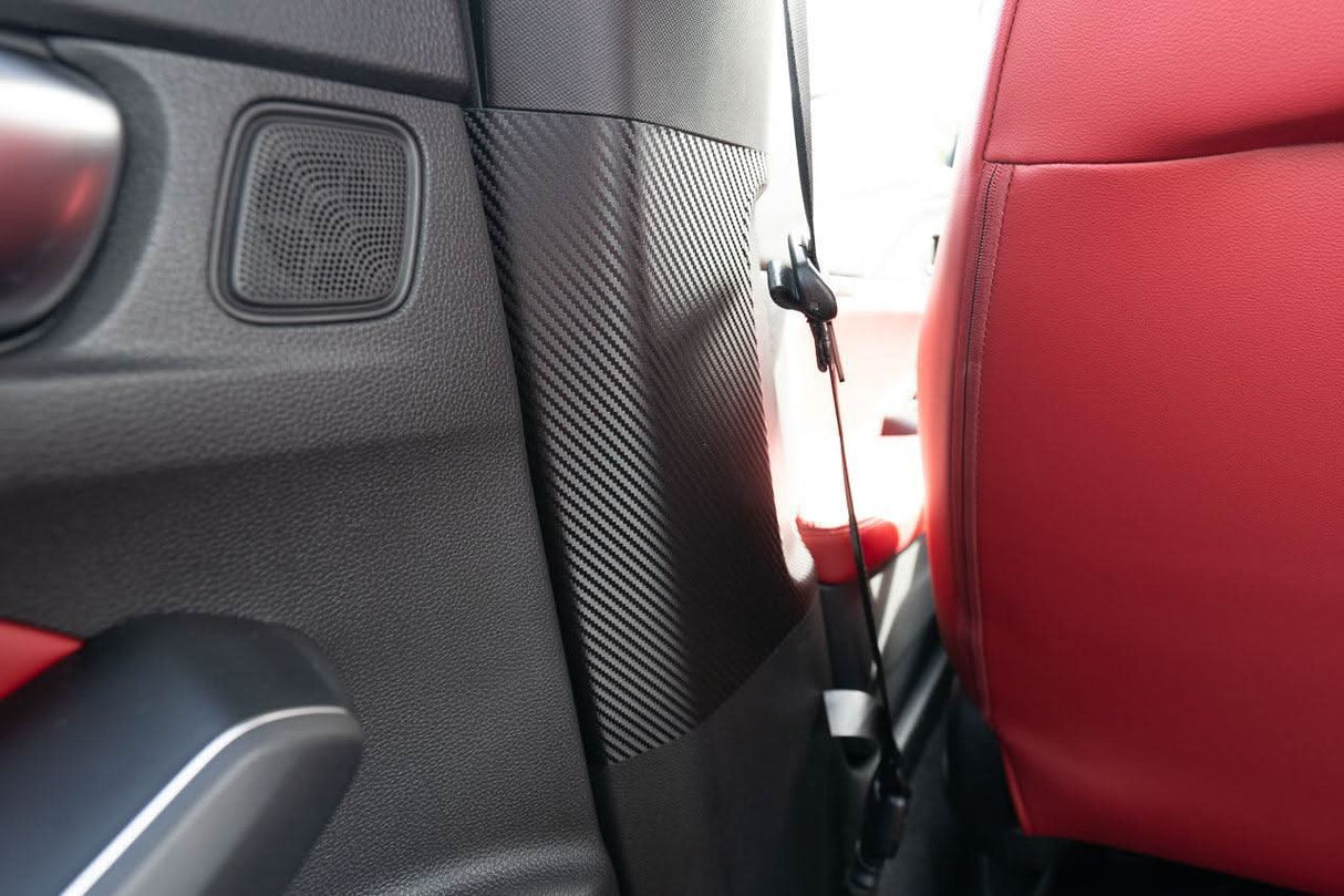 3D Carbon Fiber Seatbelt Trim Protector - 2023+ Integra / 2022+ Civic