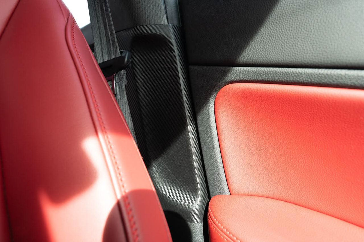 3D Carbon Fiber Seatbelt Trim Protector - 2023+ Integra / 2022+ Civic