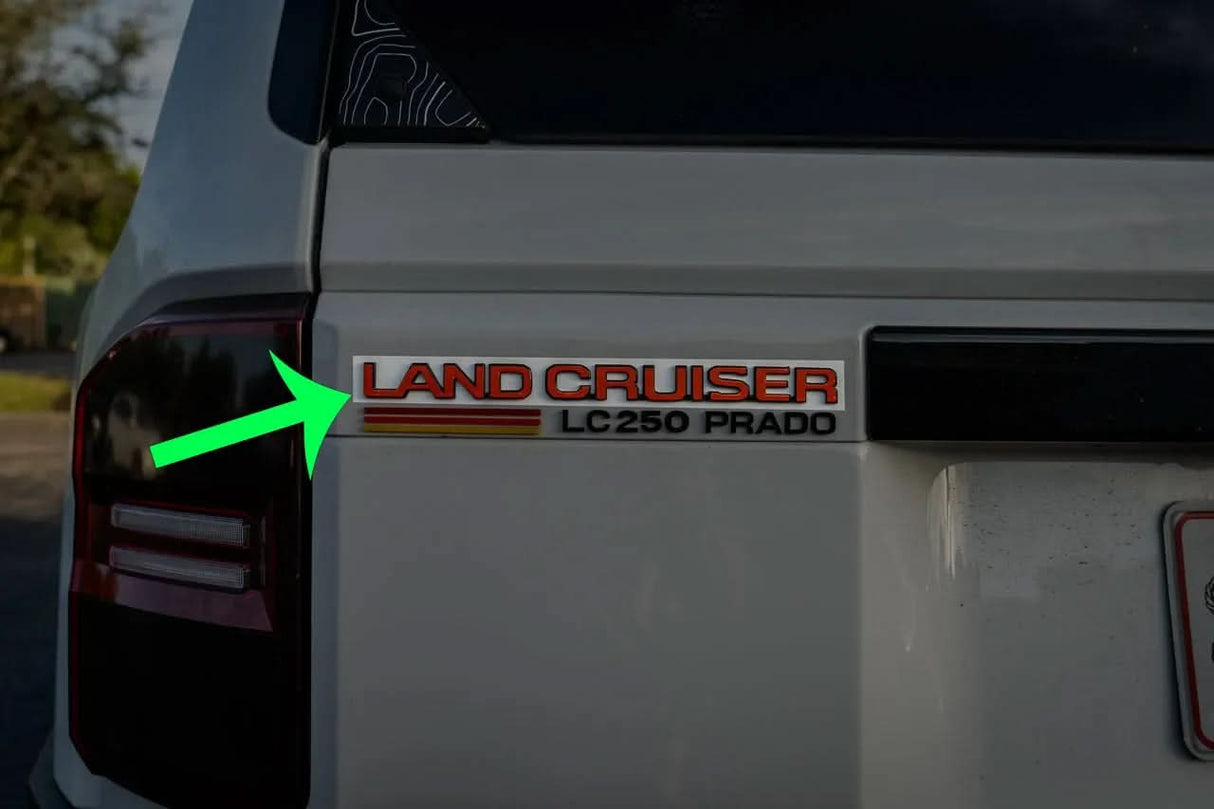 "Land Cruiser" Rear Tailgate Emblem Overlays - 2024+ Land Cruiser