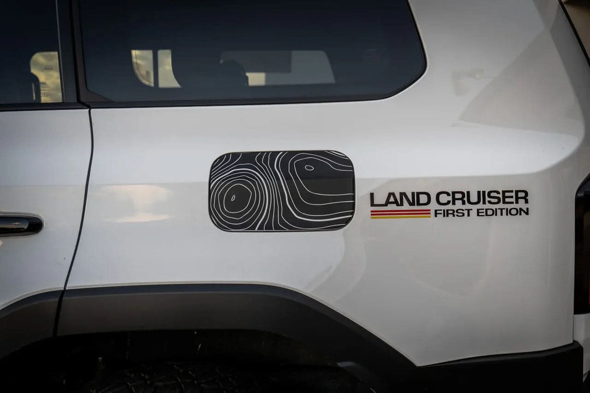 Topographic Map Fuel Door Overlay - 2024+ Land Cruiser / GX 550
