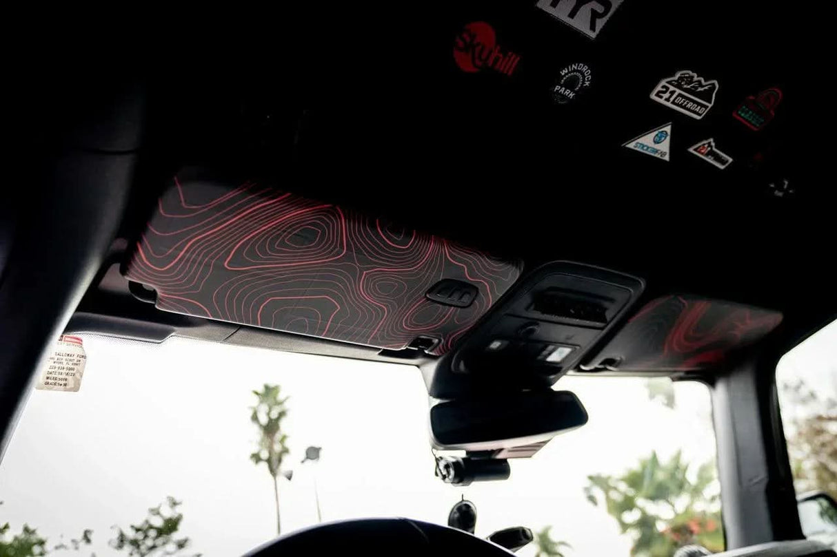 Topographic Map Sun Visor Overlays - 2018+ Wrangler JL / Gladiator JT