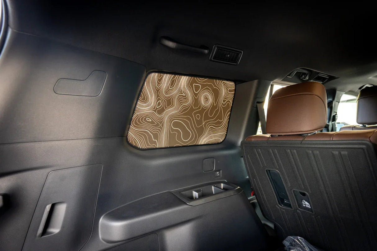 Topographic Rear Window Map Overlays - 2024+ Land Cruiser