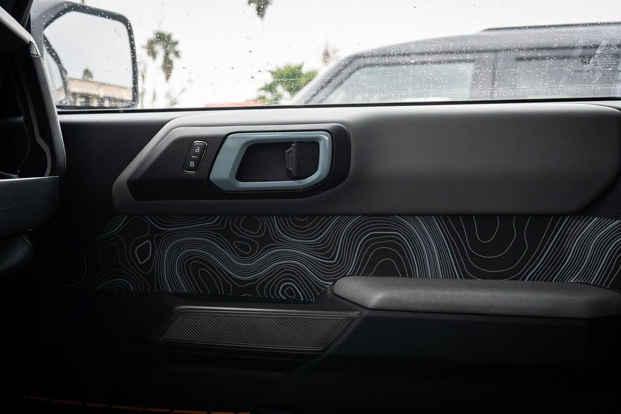 Solid Color Interior Door Handle Overlays (Printed Series) - 2021+ Bronco