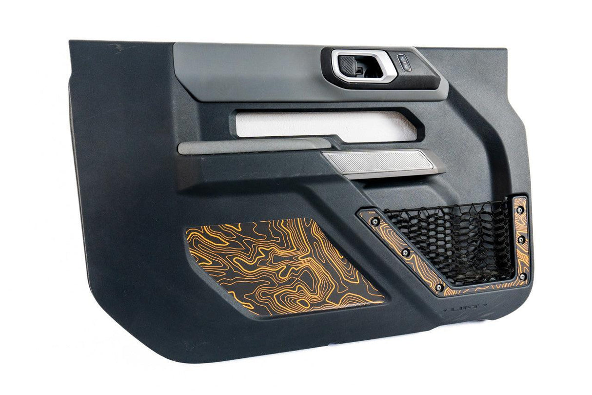 Topo Front Door Net Trim Overlay Kit (Printed Series) - 2021+ Bronco