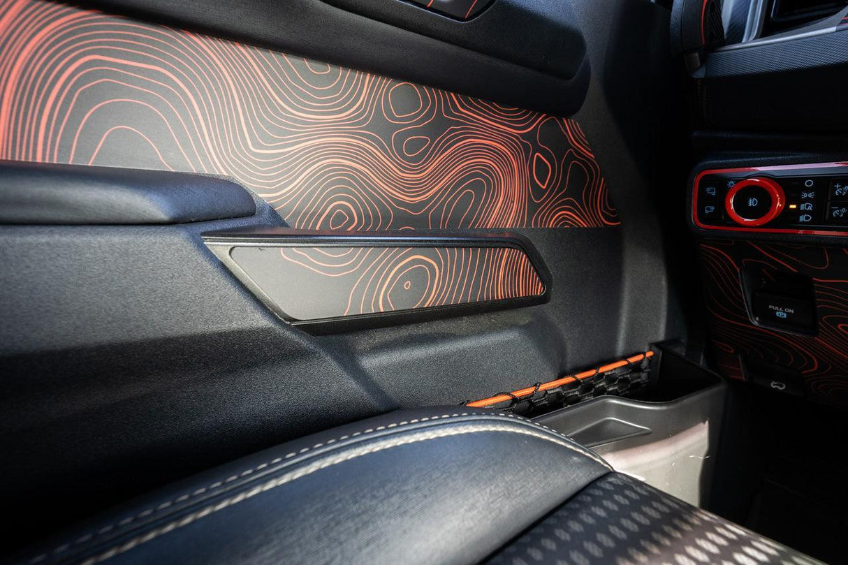 Topo Interior Front Door Grab Handle Overlay Kit (Printed + Laser Series) - 2021+ Bronco