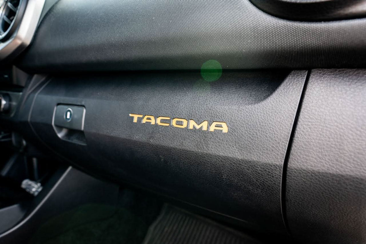 Glove Box "TACOMA" Logo Inlays (Standard Series) - 2016-2023 Tacoma