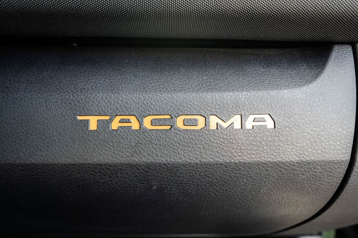 Glove Box "TACOMA" Logo Inlays (Standard Series) - 2016-2023 Tacoma