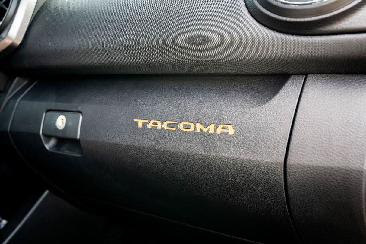 Glove Box "TACOMA" Logo Inlays (Standard Series) - 2016-2023 Tacoma