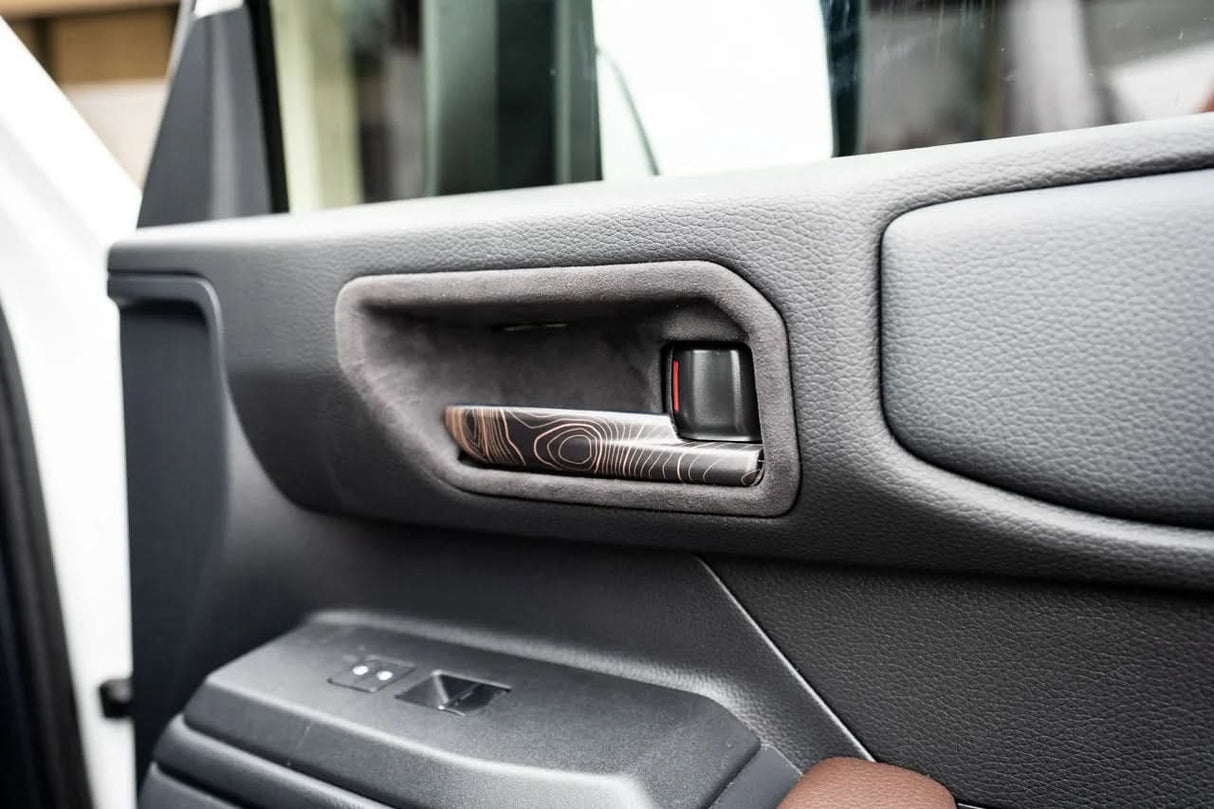 Topographic Interior Door Handle Overlays - 2024+ Land Cruiser