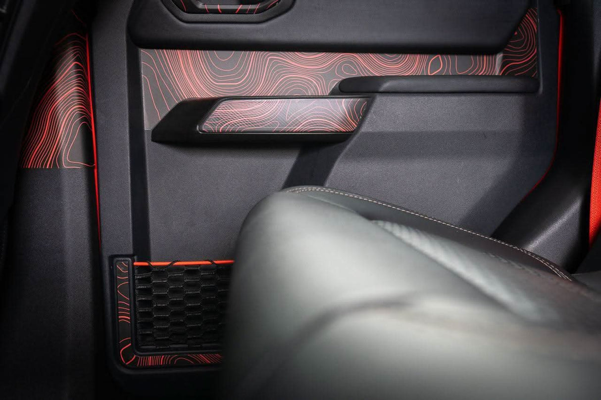 Topo Rear Door Net Trim Overlay Kit (Printed Series) - 2021+ Bronco