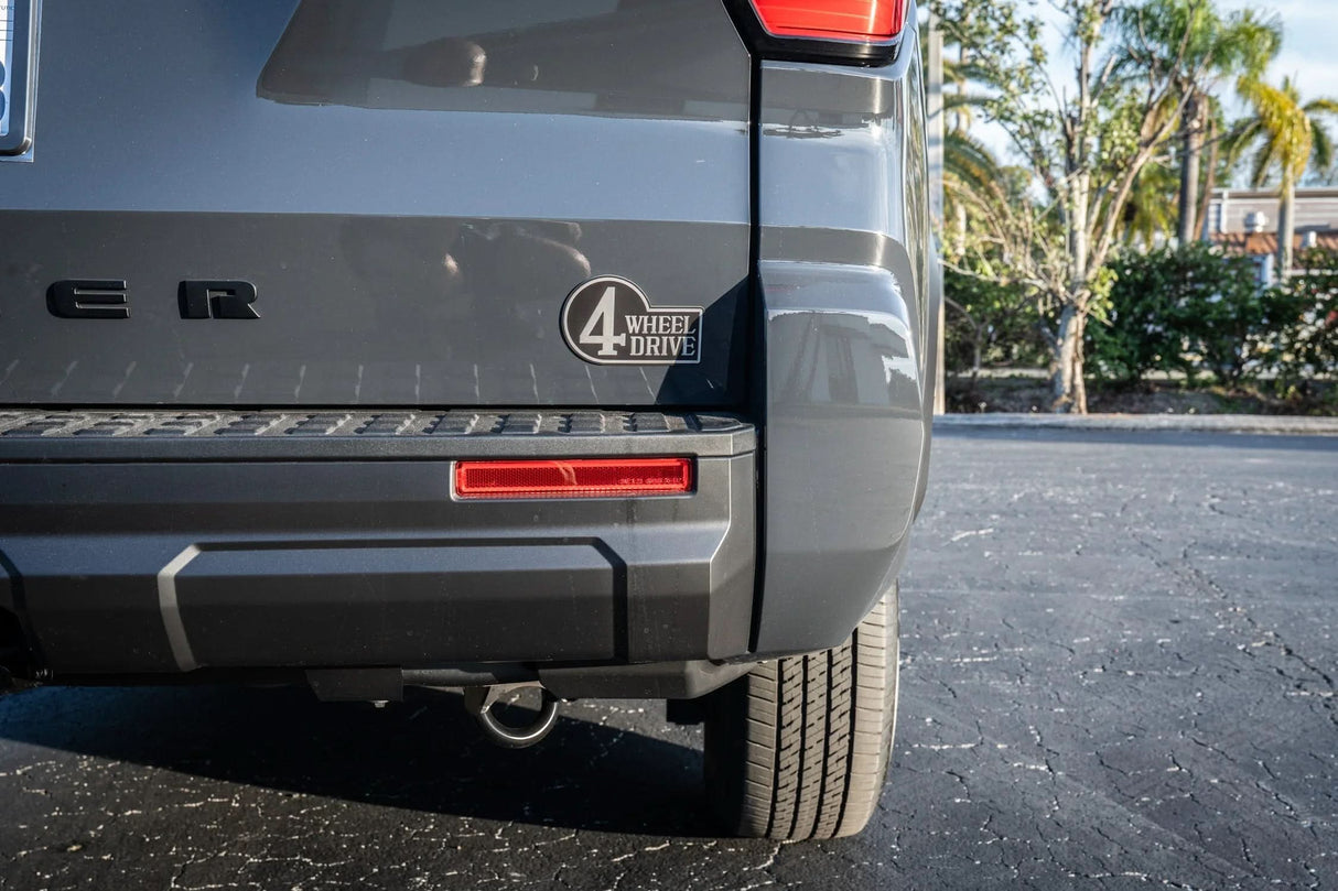 Retro 4 Wheel Drive Two Color Acrylic Emblem - 2024+ Land Cruiser / GX 550 / Tacoma / 2025+ 4Runner