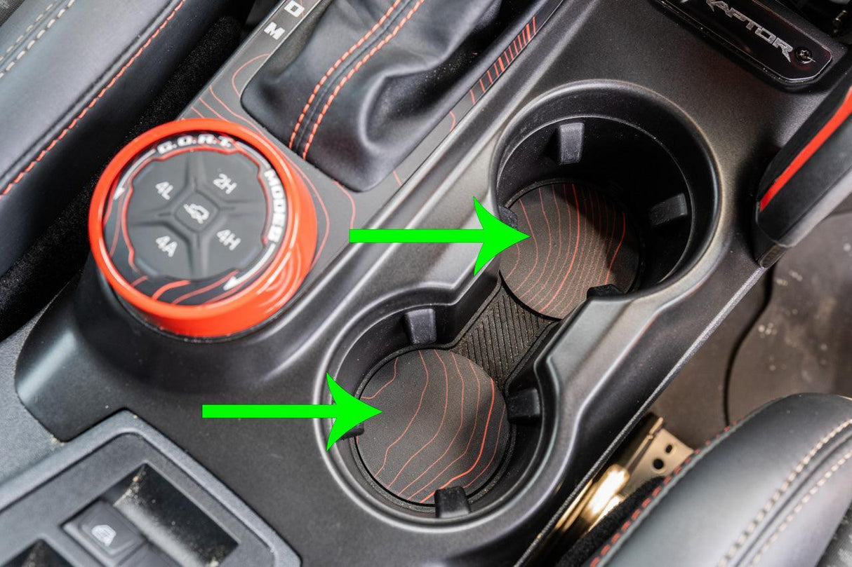 Topo Cup Holder Inserts (Printed Series + Acrylic) - 2021+ Bronco