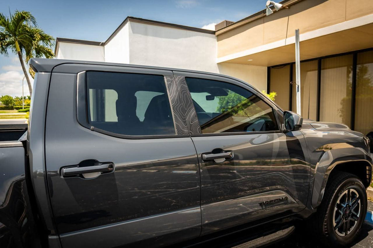 Topographic B Pillar Overlays - 2024+ Tacoma Double Cab / 2025+ 4Runner
