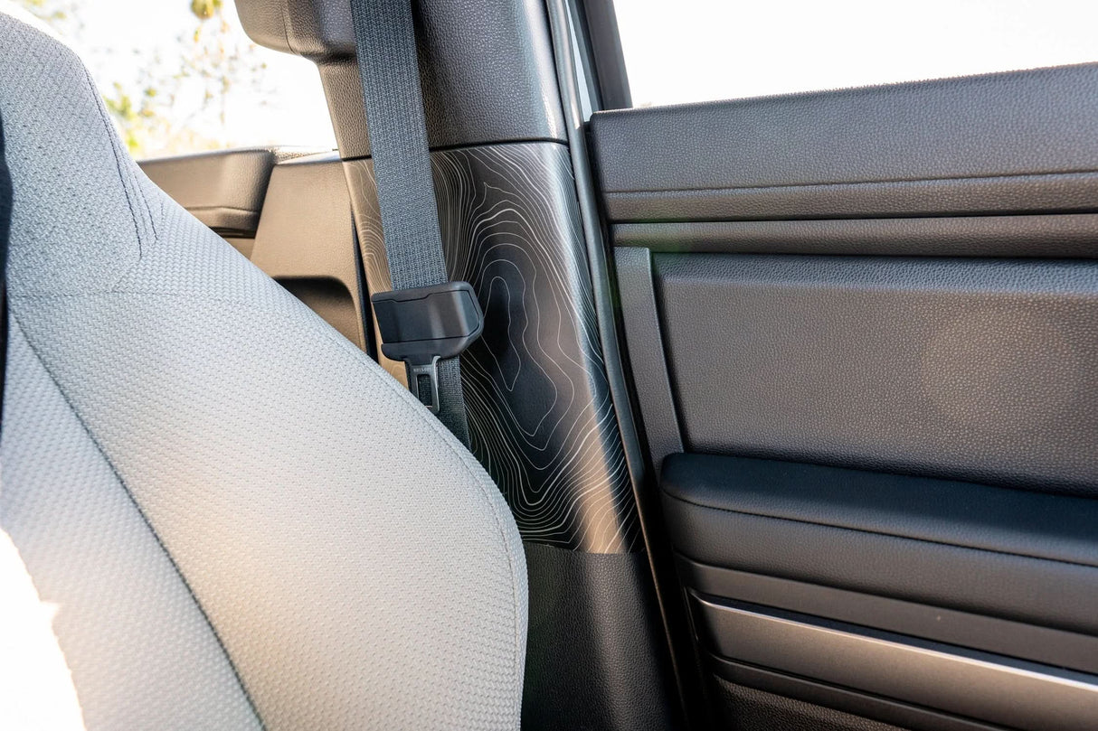 Topographic Seatbelt Panel Protection - 2024+ Tacoma / 2025+ 4Runner