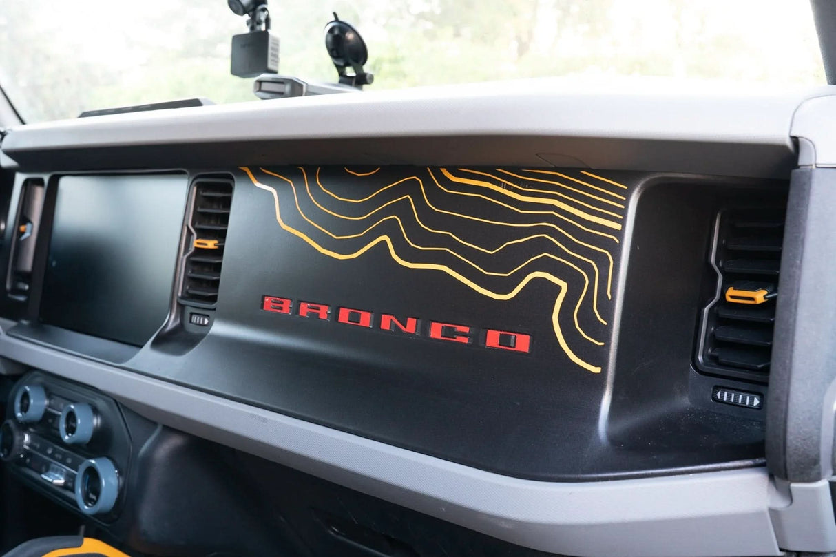Topographic Map Dash Overlay V2 - 2021+ Bronco