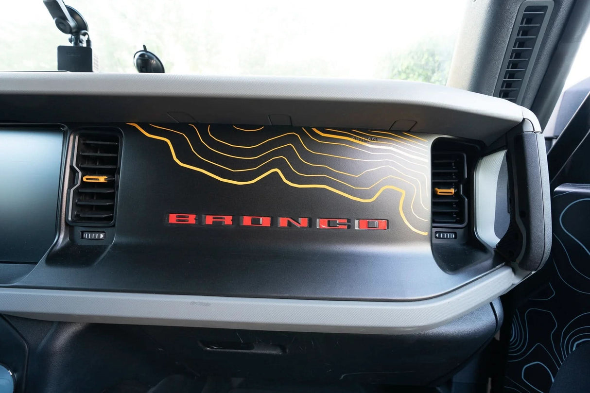 Topographic Map Dash Overlay V2 - 2021+ Bronco