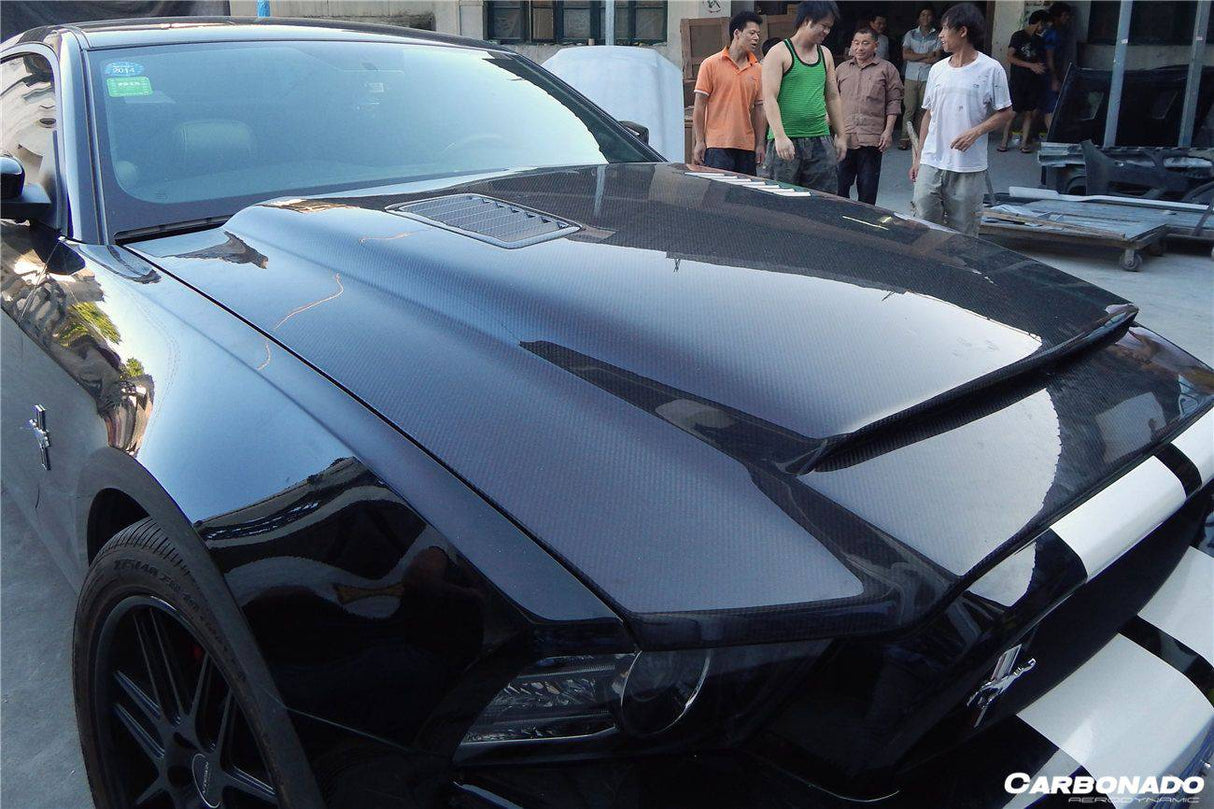 2010-2014 Ford Mustang GT500 Black Momba BC1 Style Hood