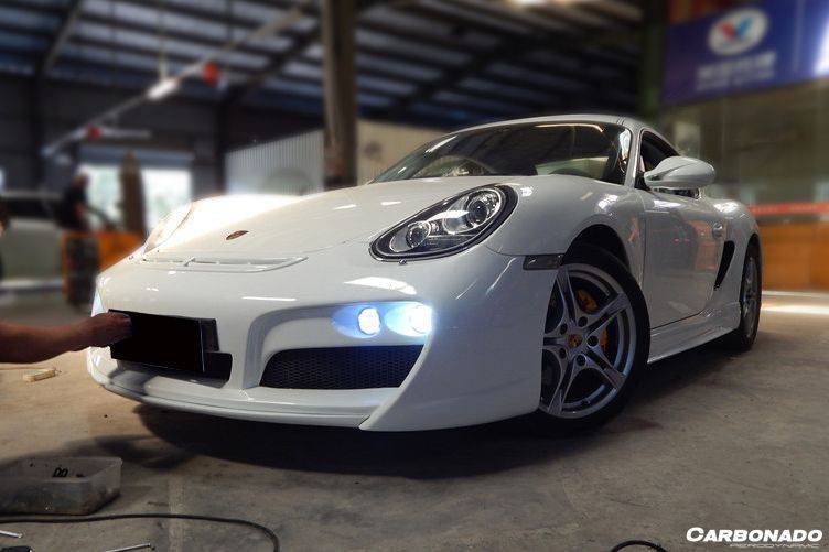 2009-2012 Porsche Cayman Boxster 987 TA Style Front Bumper with LED Lights