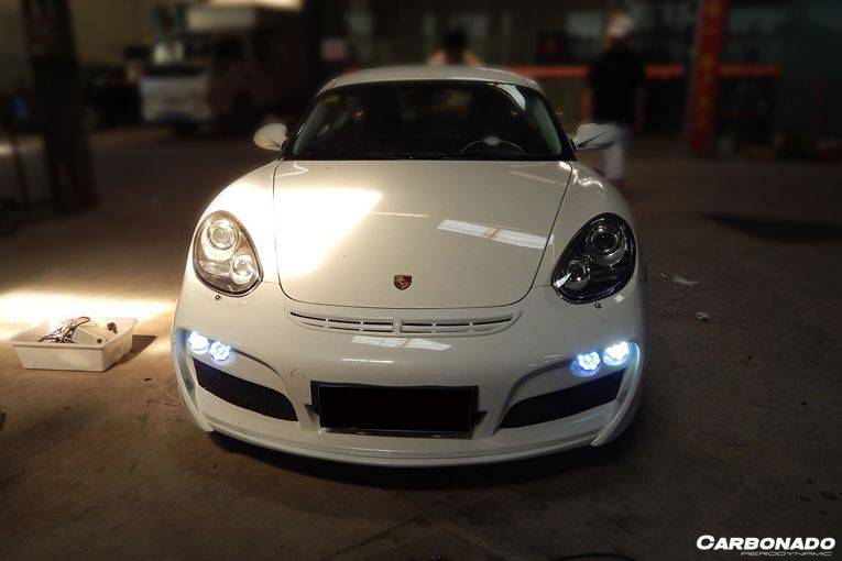 2009-2012 Porsche Cayman Boxster 987 TA Style Front Bumper with LED Lights