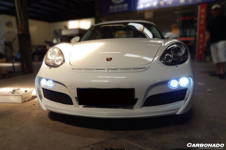 2009-2012 Porsche Cayman Boxster 987 TA Style Front Bumper with LED Lights